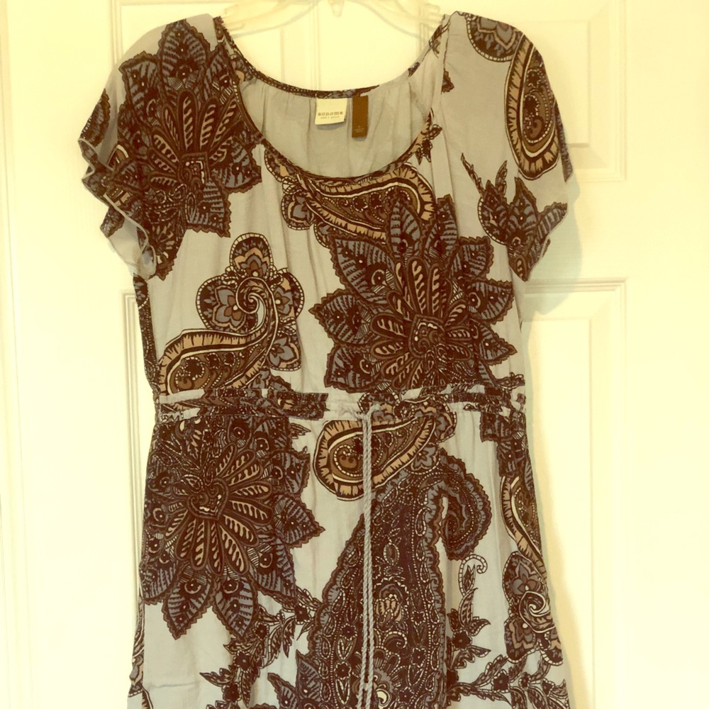 Beautiful Dress with Large Paisley Print